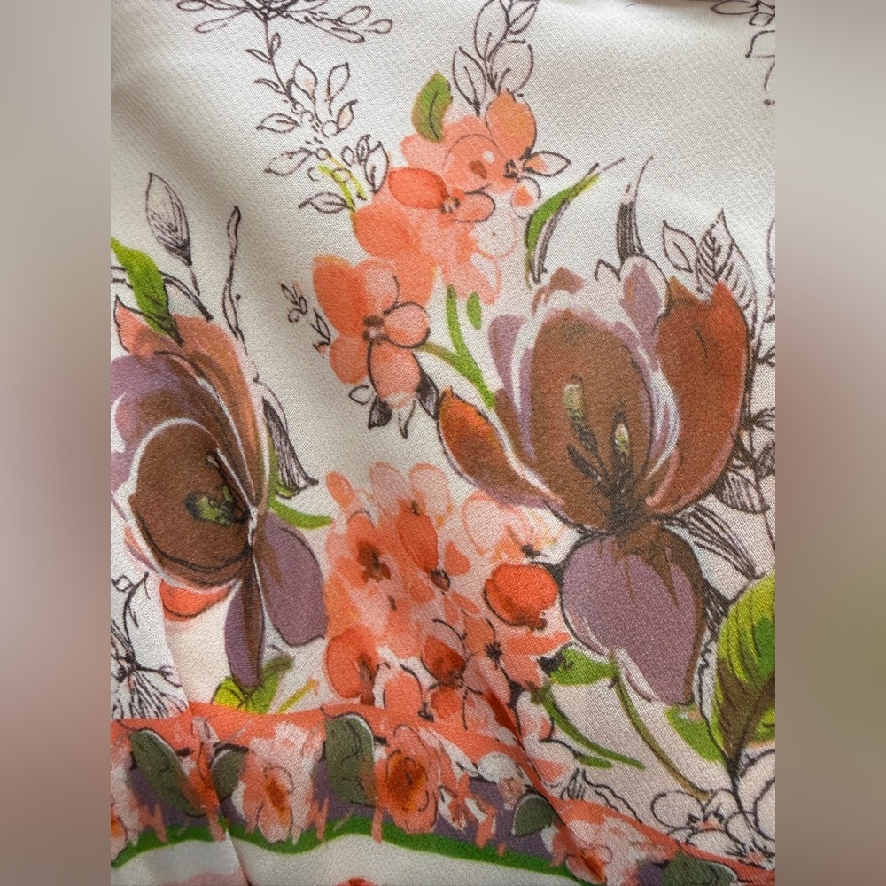 Romantic Flowy Floral Slip Dress by Lavender Brown Sz Large-Made in USA - Picture 9 of 12